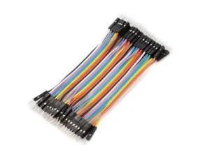 2.54mm 40-Pin Male to Male 10cm Rainbow Color DuPont Cable Flat Jumper Wire for Arduino