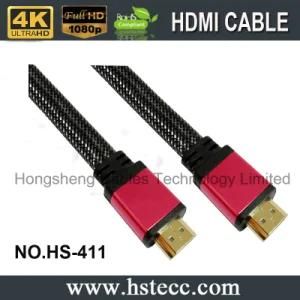 15m M/M Aluminum Casing Flat HDMI Cable with Nylon Net