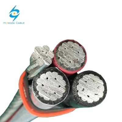 0.6kv Quadruplex Service Drop Aluminum Cable 3+1 Aerial Bundle Cable