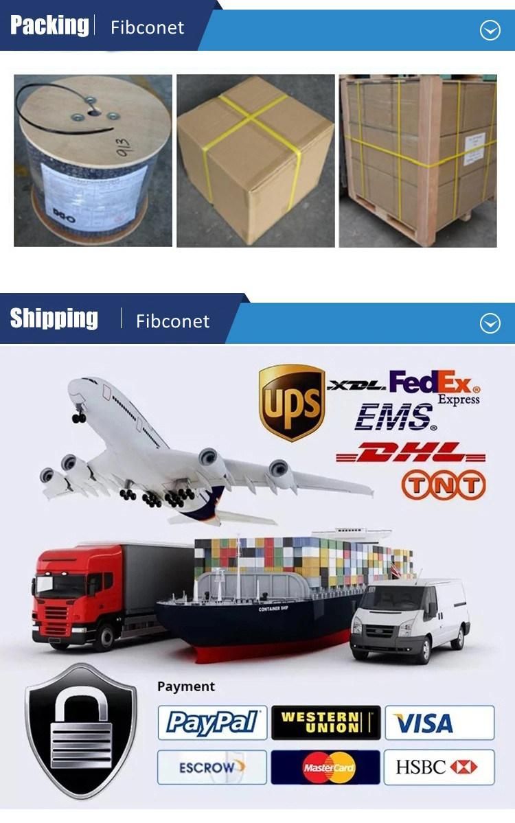 FTTH Fiber Optic Outdoor Cable GYTC8S All Figure 8 Self-Supporting Cable with Fast Connector