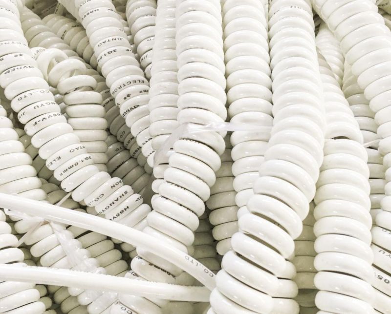 Customization PU PVC Material Power Spring Wire Spiral Cable Coiled Cable
