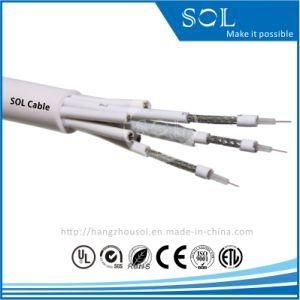 Multi-Core Composite White Solid Coaxial Cable (8 Cores)