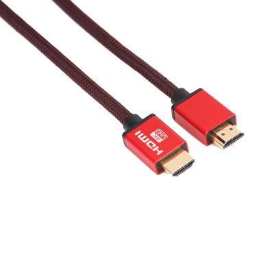 High Speed Compatible Male To Male Ethernet Custom Gold Plated 4k hdmi Nylon-Braided 4K 60Hz Hdmi Cable