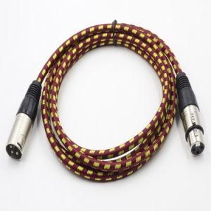 Zinc Alloy Nylon Sheath 3pin XLR Cable Male to Female for Microphone