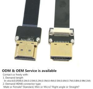 Xaja HDMI 2.0 to HDMI 2.0 Male to Female Extension 20pin FFC Fpv Flat Ribbon Cable 4K 60Hz High Speed Supports 4K, Ultra HD, 3D, A1A4