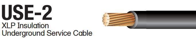 Use-2 XLPE Underground Service Entrance Cable for Direct Burial
