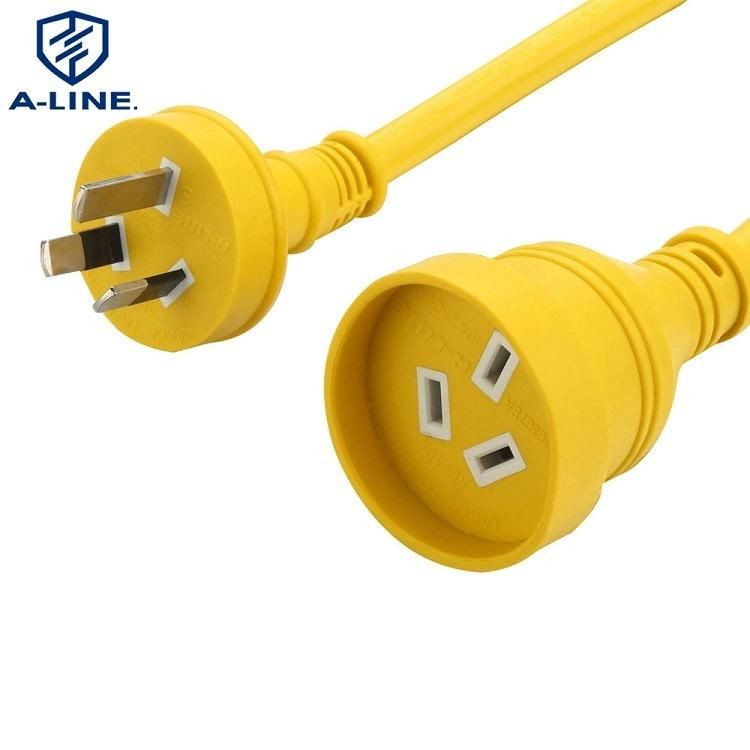 Australia Type Extension Power Cord of 3 Pins with SAA