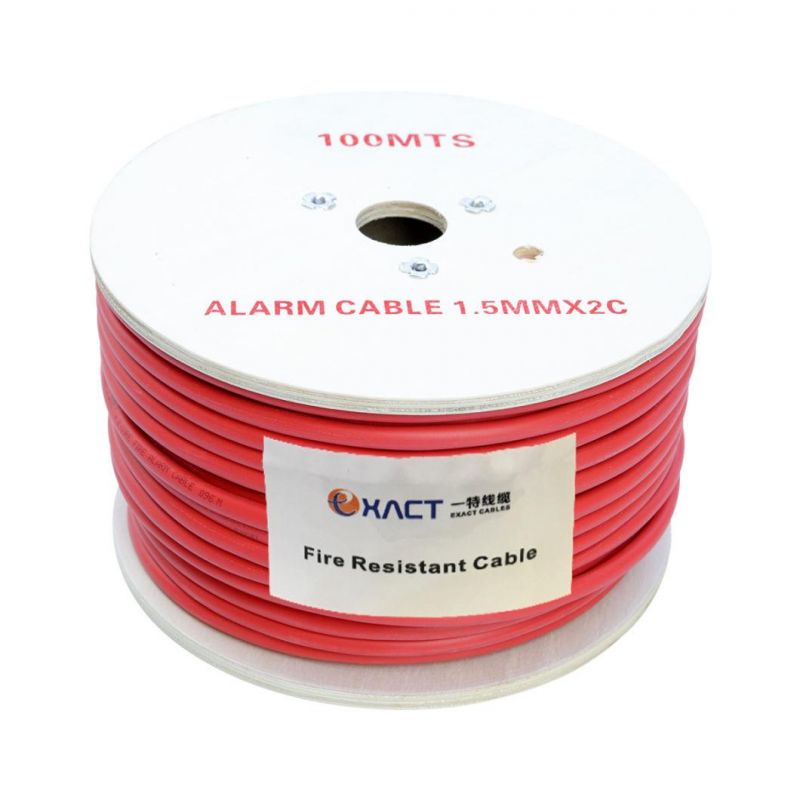 Factory-Screened Unscreened 2X1.5mm2 Tinned Copper/Copper Stranded Solid Fire Resistant Silicon Rubber Low Smoke LSZH LSOH PVC Jacket Fire Alarm Cable