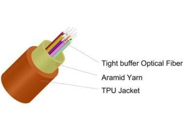 GJFJV Indoor Optical Fiber Cable 12cores G652 Fiber Optic Cable From Fcj Group