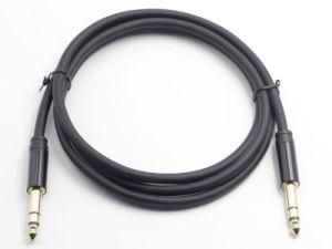 Black 6.35mm Mono Plug Trs Male to Male Guitar Cable