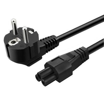 EU Power Cord with Plug IEC C5 Power Cord 3pin Power Cord for Notebook Laptop PC Computer