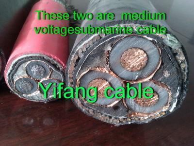 8.7/15 Kv Copper Conductor XLPE Insulated Armored PVC Sheathed Power Cable 3X185mm2