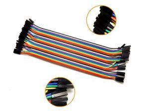 2.54mm Pitch 40pin 20cm Female to Female Jumper Wire DuPont Colorful Ribbon Cable for Arduino Breadboard