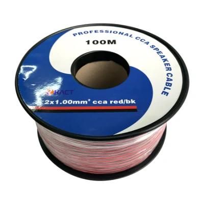 2x0.75 Clear Transparent Red/Black BC, TC, CCA, TCCA Golden and Silver Communication Cable Loudspeaker Cable Speaker Cable