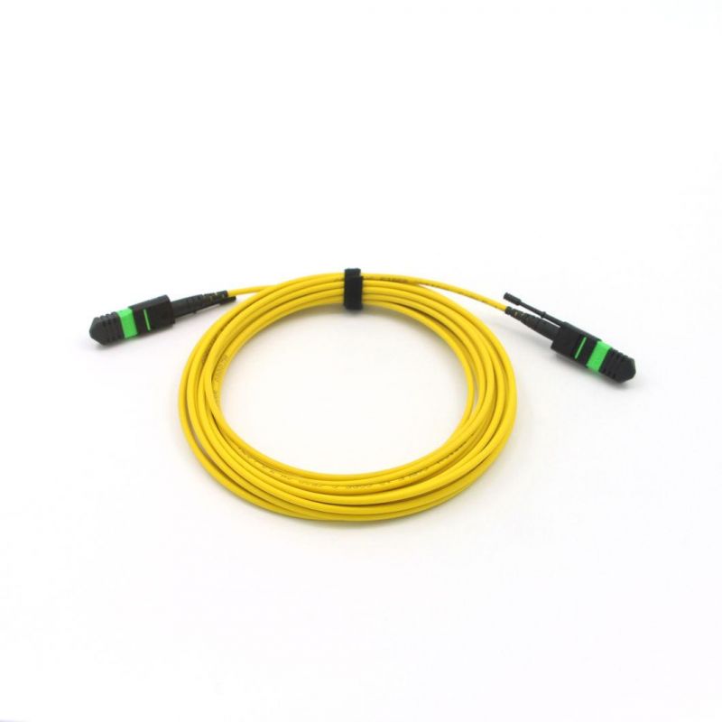 MPO (female) -MPO (female) Singlemode 12 Core Mini Round Yellow Cable