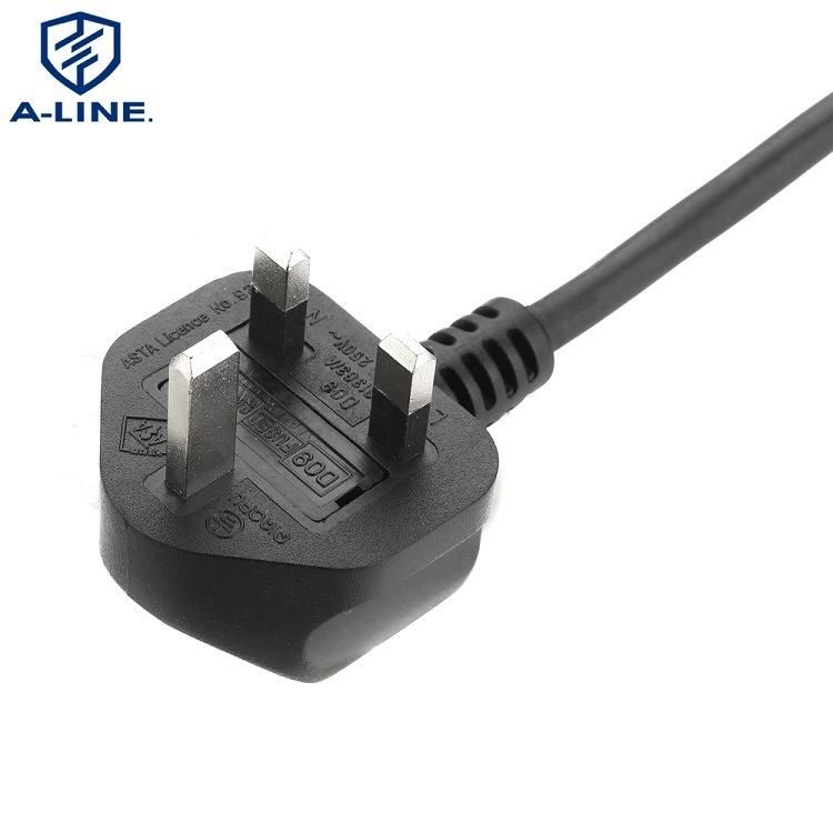 VDE Approved UK 3 Pins Computer Power Cord Factory with C13 Connector