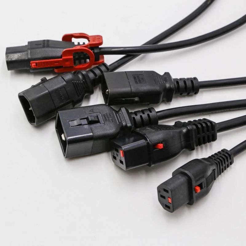 Power Cords Sets IEC 60320 C13 Angled VDE H05VV-F 3X0.75 3X1.0