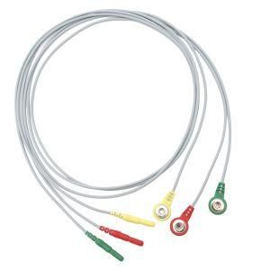 3 Snap Connector Electrode Lead Wire for ECG Emg EKG EEG Equipment