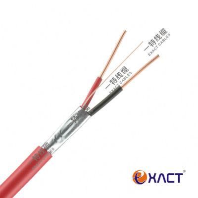 ExactCables-UL Listed 2C 1.0mm2 solid copper conductor shielded red PVC twisted pair fire alarm cable