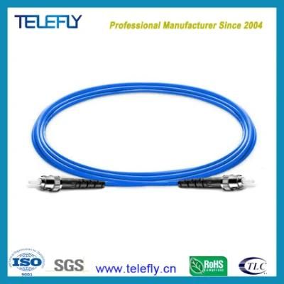 1 Meter Armored St/APC-St/APC Simplex Singlemode Optical Fiber Patch Cord Rat/Mouse Bite Proof 3.0mm PVC (OFNR)