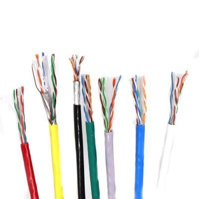 China Factory Cat 6 Cable Pass Fluke Pure Copper 24AWG 2pr 4pr 305m 1000FT 0.56 UTP CAT6 Indoor Cable