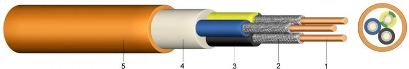 Halogen-Free Fire Performance Cable Nhxh-J Fe180 E90 3X1, 5mm2 3X2.5