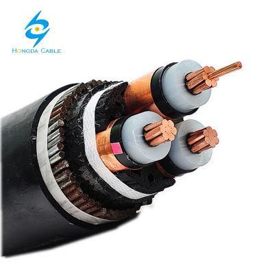 3 Core Copper Conductor Medium Voltage Armoured XLPE Insulated Power Cable