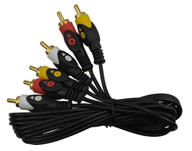 3.5mm/ 2RCA/3RCA Audio Video Fish Eye Cable RCA Cable