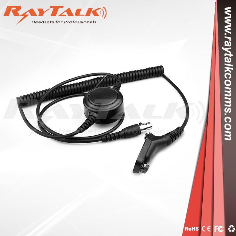 Two Way Radio Accessories, Mini XLR Cable with in-Line Big Ptt for Heavy Duty Headset