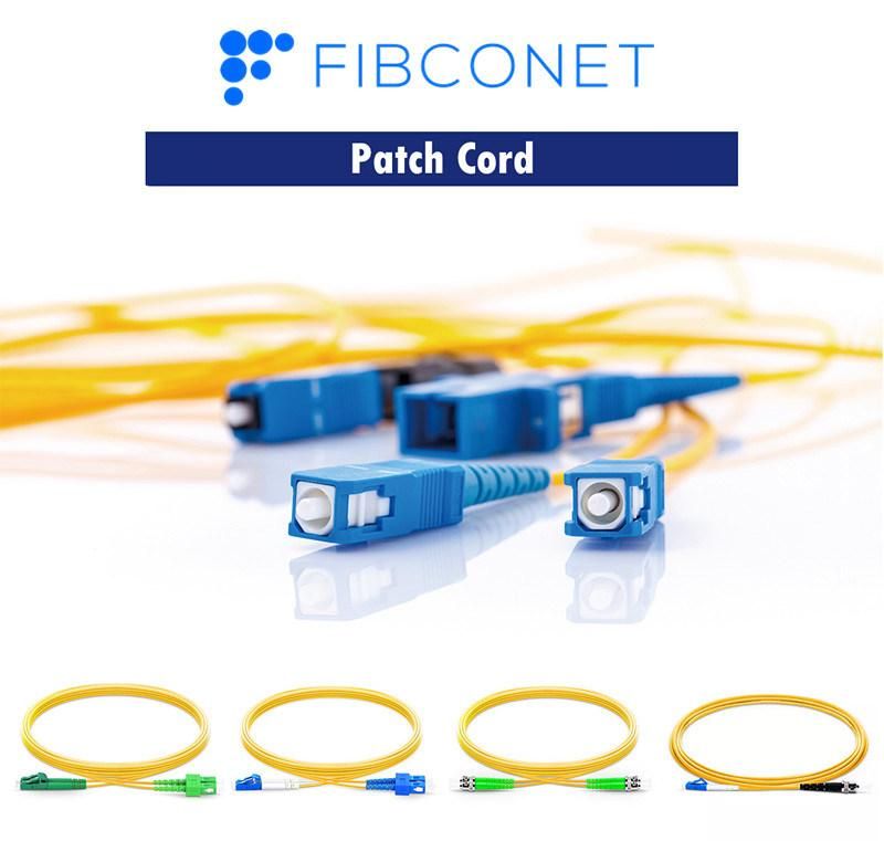 FTTH Single Mode 9/125 Simplex LC/APC - Sc/Upc PVC LSZH Fiber Optic Patch Cord