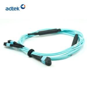 MTP-MTP Female to Female Om3 /Om4 24/48 Fibers 3m PVC/LSZH Aqua Trunk Cable /Hybrid Cable