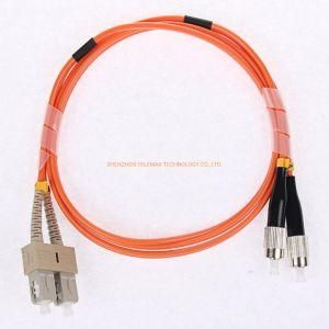 3.0mm Fiber-Optic Patch Cord with FC/PC-SC/PC mm, 50/125, Duplex and Low-Insertion Loss