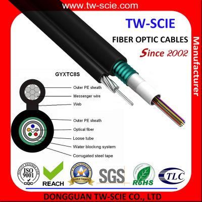 2-24 Core Outdoor Aerial Fig8 Optic Fiber Cable Gyxtc8s