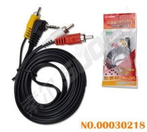 1.8m AV Cable Factory Price 3.5mm Triple to 3 RCA Media Cable