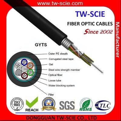 12 Core Om3 GYTS Manufacturer Outdoor Armored Optical Fiber Cable