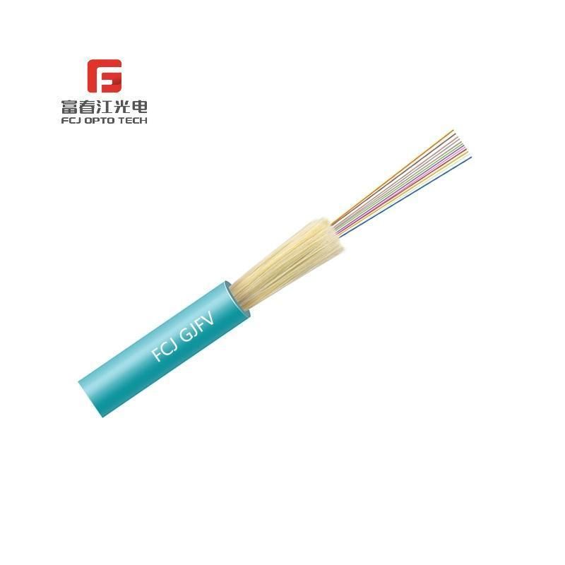 High Speed Low Attenuation Good Anti-Interference Gjfv Indoor Single / Multi Core Aramid Yarn Strength Member Fiber Optic Cable