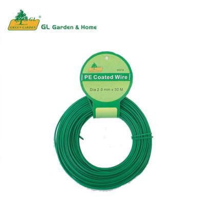 Gardening Tools Cable Twist Tie with Green Wire for Home PE Coated Wire