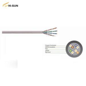 Solid Wire Bare Copper Cu Network Patch Cable 23AWG Cat5e U/UTP Shielded 4 Pair Twist PVC/LSZH LAN Cable