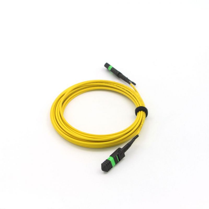 MPO (female) -MPO (female) Singlemode 12 Core Mini Round Yellow Cable