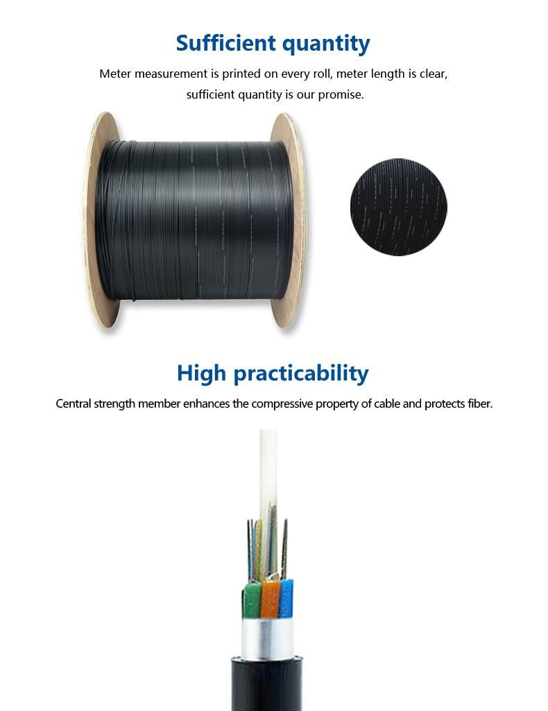 Fiber Optic Cable G652D Single Mode 48 Core G Y F T A for Duct Aerial Application