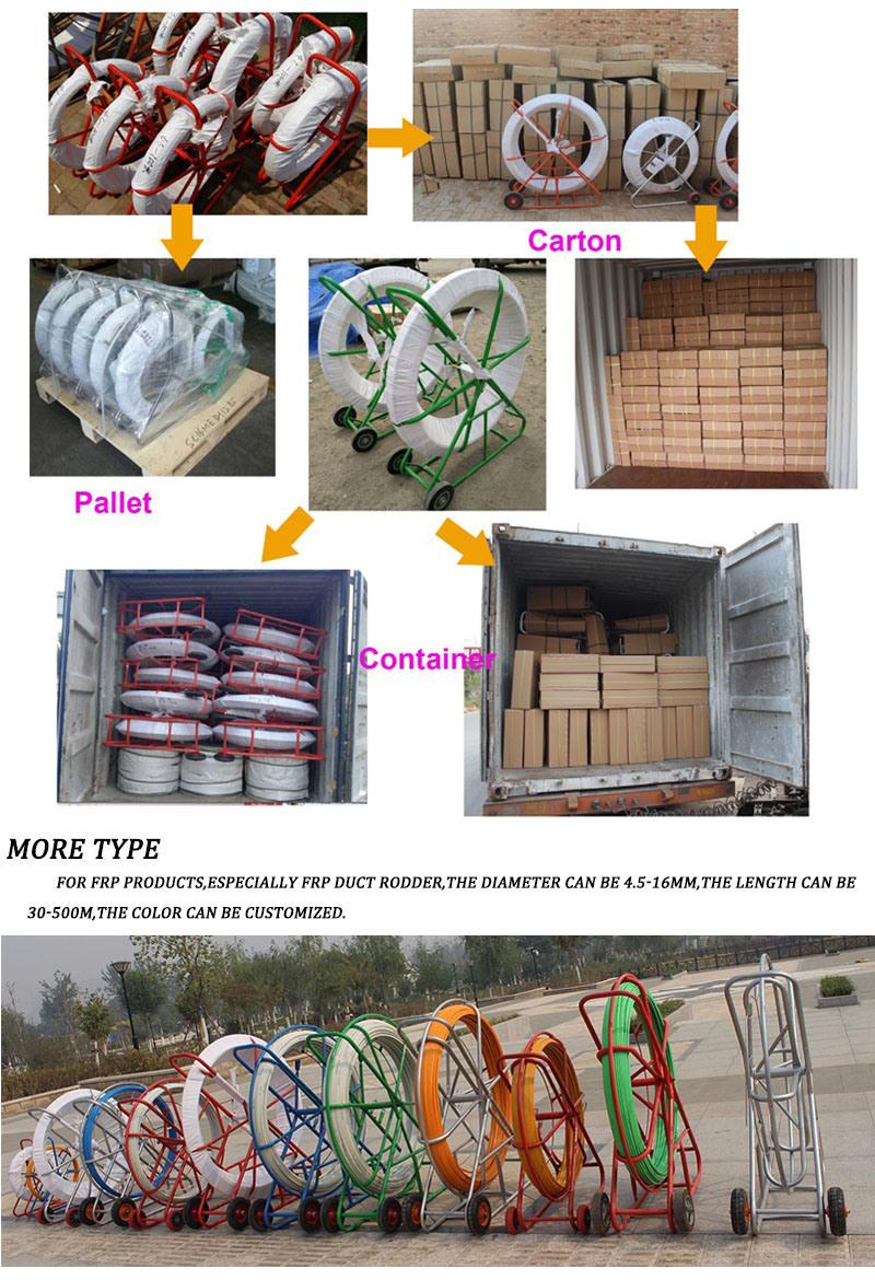 Fiber Glass Cable Push Duct Rod Glass Fibre Copper Cable Fiberglass Snake Rodders