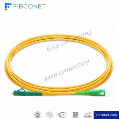 FTTH Single Mode 9/125 Simplex LC/APC - Sc/APC LSZH Fiber Optic Patch Cord