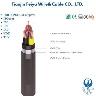 High Strength PVC Sheath Best Price 0, 6/1 Kv PVC Insulated Steel Tapes Armour, Multi-Core Copper Conductor Cable