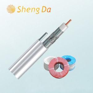 PVC Insulated 75 Ohm Coaxial Drop Cable with Messenger
