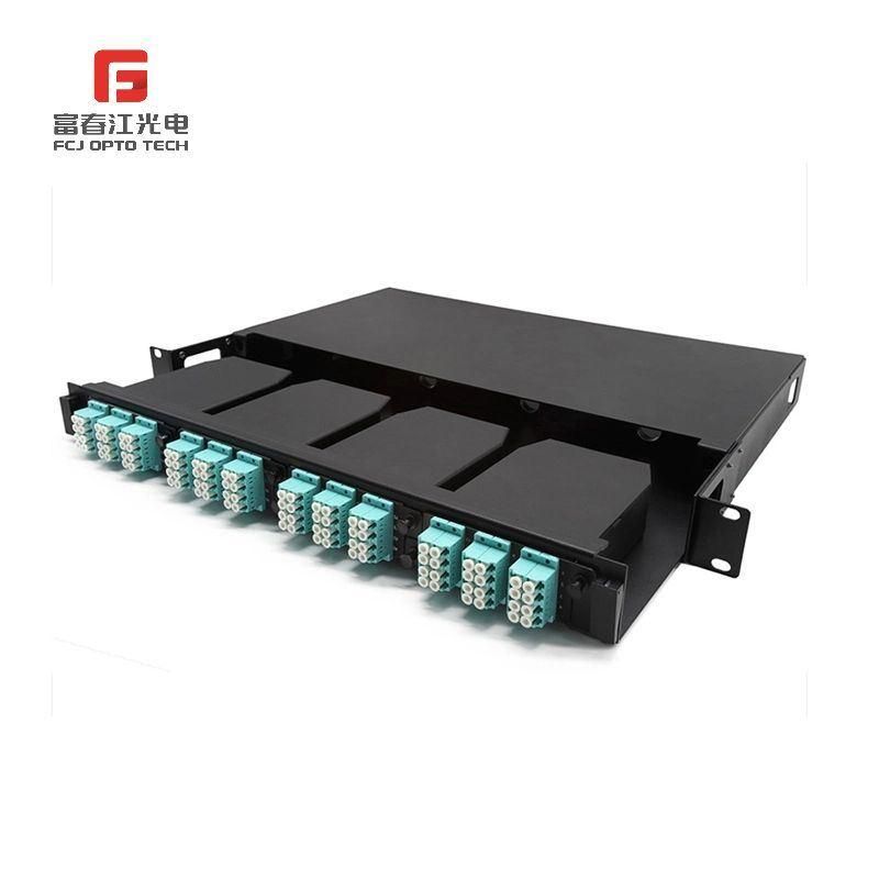 Optical Fiber 4X24f 19" Fiber Optic Patch Panel Rack Mount 1u 96 Fibers MTP/MPO Cassette High Density