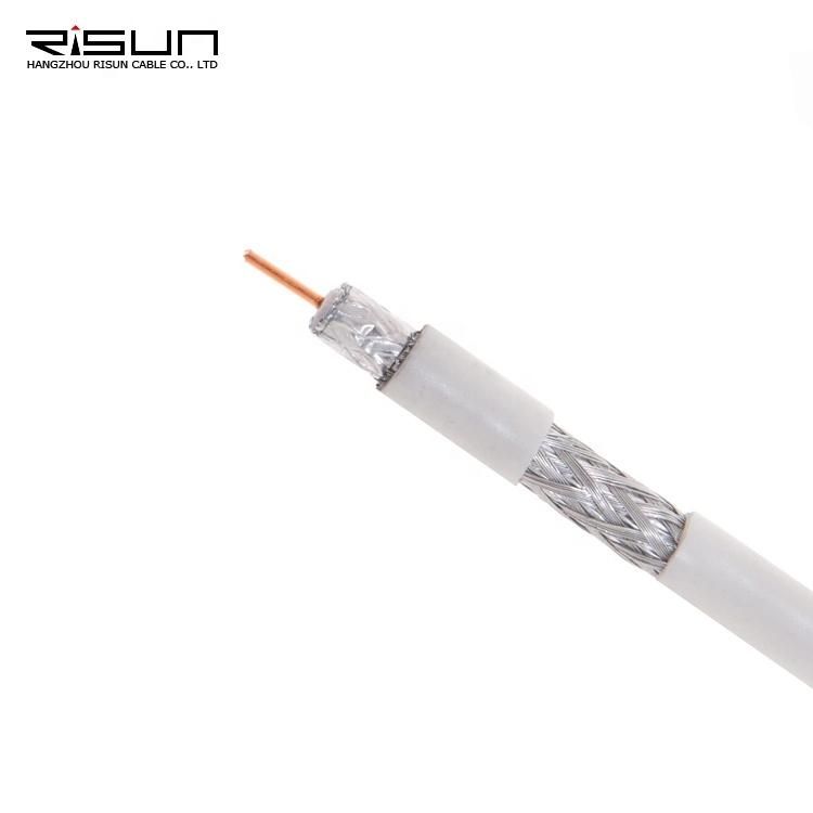 High Quality Coaxial RG6 Cable Bulk Dual Quad Shield Coax 18 AWG TV Satellite