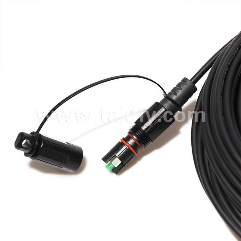 Outdoor Waterproof Pre-Connectorized Optitap to Sc/APC Tunable Flat Drop Cable