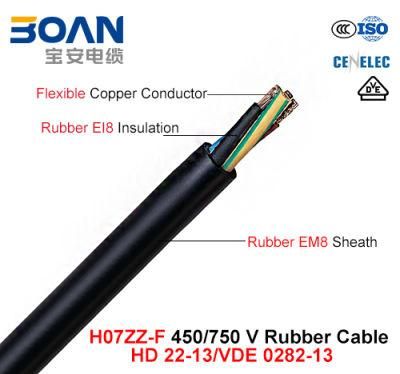 H07zz-F, Rubber Cable, 450/750 V, Flexible Rubber Cable (VDE 0282-13)