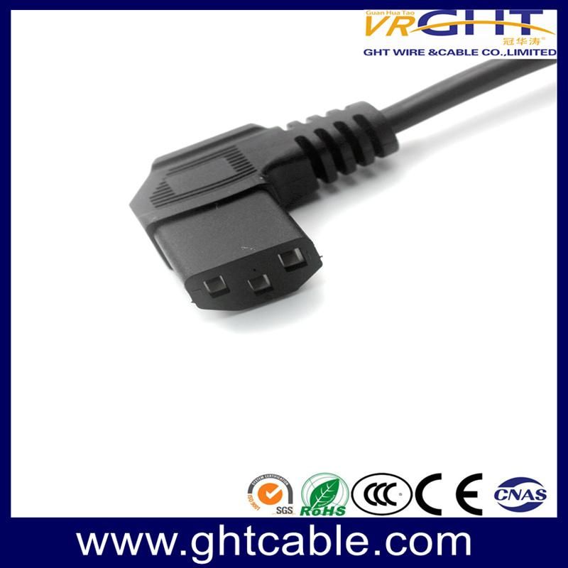 Europe/Schuko Cee7 Power Cord to IEC C13 Angle Female Connector