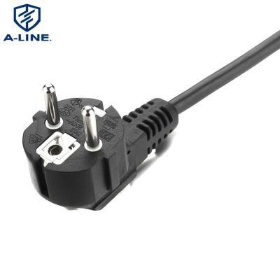 Good Quality Universal Used European 3 Pins Schuko AC Power Cord